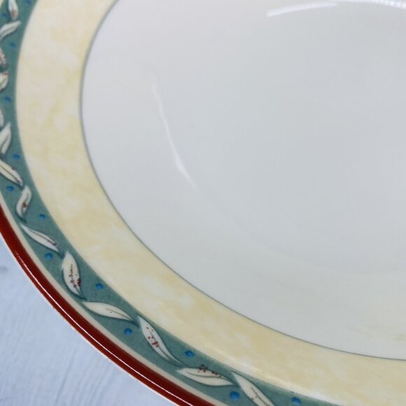 PTS international Interiors PROVENCE Fruit Leaves Porcelain Round Serving Bowl - Picture 14 of 16